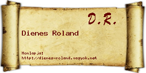 Dienes Roland névjegykártya