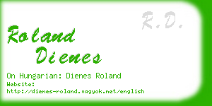 roland dienes business card